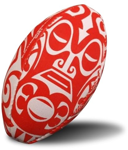 RUGBIER Mini palla da rugby per ragazzi e ragazze T1 – Iniziazione e allenamento – Pallone promozionale – Regalo Rugby – Modello Maori Face