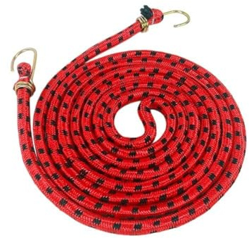 Cuerda elástica extra larga con goma elástica para una sujeción fiable de carga para camiones de mano, bicicletas, coches (6 metros)