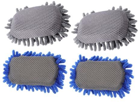 Parliky 4 pièces Effaceurs Chenille pour Tableau et Accessoires de Classe Portables Nettoyage des Marqueurs à Sec Éponge Douce et Compacte pour Usage Scolaire et Professionnel