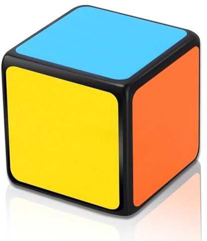 Cheynn Cube magique 1 x 1, Mini Speed Cube amusant Magic Cube Objets de collection Couleurs vives Puzzle Cube 3D Speedcube pour adultes et enfants