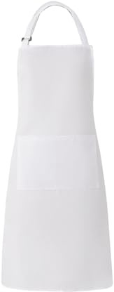 Mornavith Kitchen Apron, Adjustable Chef Apron with 2 Pockets Unisex Cooking Aprons for Kitchen, Restaurant, BBQ, Gardening