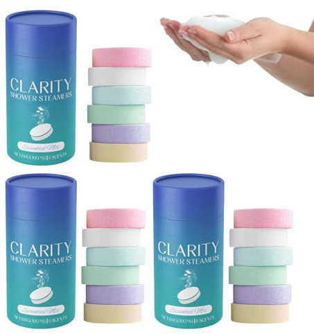 Aromatherapy Shower Tablets, 3 Pack Gentle Skin Cleansing Aromatherapy, Shower Steamers, Portable Skin Cleansing Tablets for Women Lasting Fragrance Showers Sheets