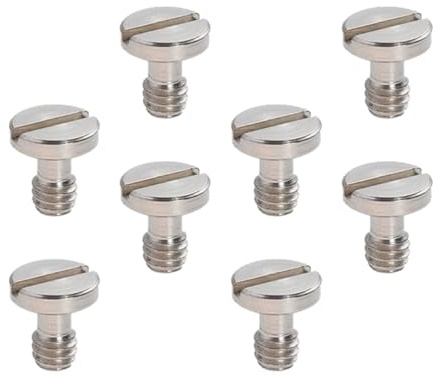 Artibetter Viti per Treppiede e Montaggio Rapido Set 8 Macchina Fotografica in Ferro Argento, Accessorio Facile da Trasportare Supporto Luce per Adattatore