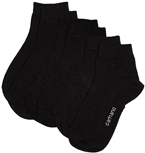 Camano Mädchen 3723 Füßlinge, 3er Pack, Schwarz (Black 5), 27-30