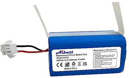 Aibatt 14.4V 2.6Ah Akku,ErsatzAkku für Eufy RoboVac 11/11S/11S MAX,30C/30C MAX,15C/15C MAX,35C,G10 Hybrid,G40 Hybrid+,G20/G30 Serie,Tesvor X500,Proscenic 850T,Ecovacs DEEBOT N79,N79S RoboVac.