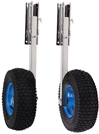 Garvee 600LBS Boat Launching Wheel, 2Pcs Boat Transom Launching Wheel with 12 Inch Wheels Set for Inflatable Boat & Aluminum Boat