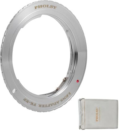 PHOLSY Enfoque Manual Adaptador de Objetivos Compatible con Pentax K Montura Objetivos y Canon EOS EF Montura Cuerpo de Cámara, Pentax a EOS