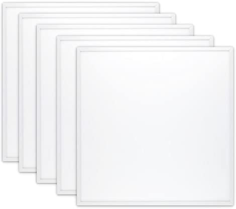 CLAR - Panel LED de 60 x 60 cm, con losa luminosa, controlador Philips, 40 W, blanco neutro, 4000 ºK, 5 años de garantía (paquete de 5)