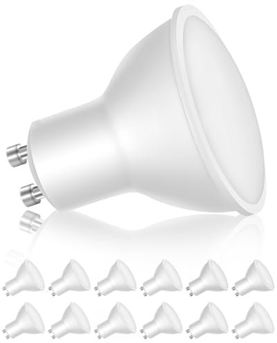 LEDYA GU10 LED Bulbs Warm White 3000K, 3.5W 420LM High Energy Saving Light Bulbs, 120° Wide Beam Equivalent 50W GU10 Halogen Spotlight Bulb, Non-dimmable, No Flickering, [Class-D] Pack of 12