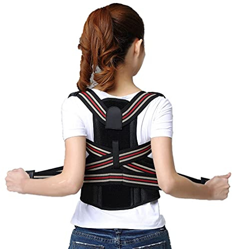 Cinturón de corrección de Espalda Mujeres Hombres Hombro Columna Postura ortopédica cinturón de Soporte de Espalda Protector Ajustable Alivio del Dolor elástico Soporte Lumbar Soporte Entrenador