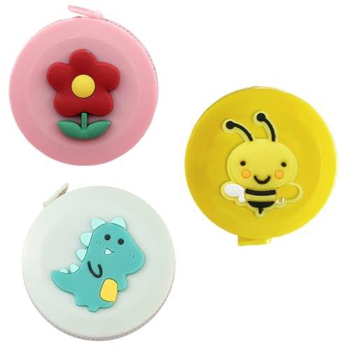 XENQITO 3 Pièces Metre Ruban Couture 1.5m, Rubans à Mesurer Rétractables pour le Corps, Double Face Ruban à Mesurer Rétractable, Souple, Pour Mesurer la Longueur, la Poitrine, la Taille, etc. - 150 cm