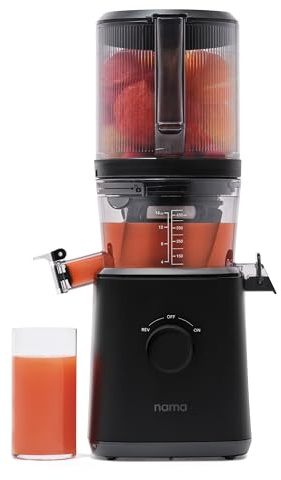 NAMA J2 - Exprimidor de prensa en frío, autoalimentable para operación manos libres, exprimidor masticante sin residuos para más jugo, menos
