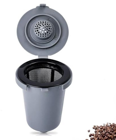 Tasses filtrantes à café réutilisables pour Cuisinart, compatibles avec la cafetière SS-RFC à portion unique, tasse filtrante rechargeable grise pour barista domestique
