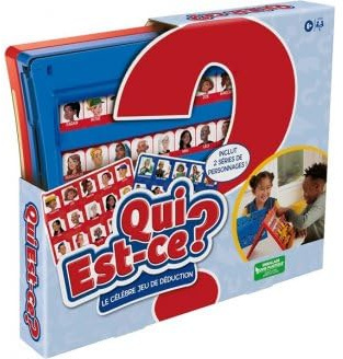 Jeu Societe Qui est ce ? Personnages Classiques et Heros - Version FR - devinettes, Deduction - 2 Joueurs - Set Enfant et Carte