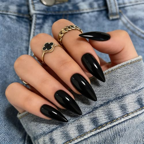 Clawrex 24 pezzi Press On Nails, Naturalmente Monocolore Unghie Finte da Incollare, Copertura Completa Unghie Artificiali per Donne, Unghie in Gel Morbido da Incollare, Set di Unghie Acriliche per