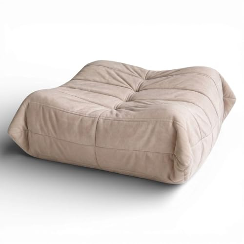 Aiire Puff Reposapies Salon de Lujo - [90x80x35] Taburete de Diseño en Tejido Premium Antimanchas - Sofa Puf Reposa Pies con Relleno Incluido - Bean Bag Chair Moderno - Diseñado en España