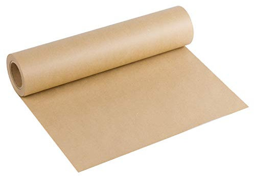 RUSPEPA Braun Kraftpapier - Natürliches Recyclingpapier, Kraftpapierrolle Ideal für Kunsthandwerk, Kunst, Kleine Geschenkverpackungen, Verpackung, Post, Versand und Pakete - 38.1 cm x 30 m