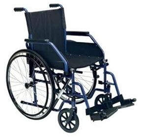 Sedia a Rotelle Pieghevole in acciaio con braccioli ribaltabili Easy Wheel Wimed (50 cm)