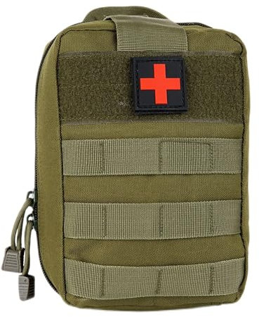 YOCOOL Erste Hilfe Set Tasche taktisch Notfalltasche Medizintasche Reiseapotheke Rettungsbeutel Outdoor Camping tragbar, Armeegrün