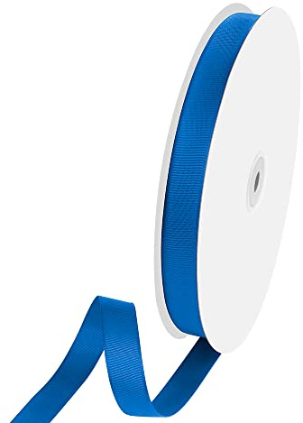 Quhora 5/8 x 100 Yards Grosgrain Ribbon - Royal Blue Ribbon with Spool - Ideal for Gift Wrapping, Floral Bouquets, Crafts, Christmas Decorations, Sewing Accessories and Holiday Decor