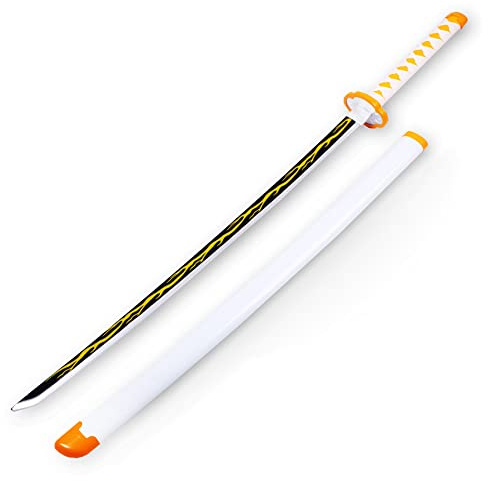 SHASHAYA Épée de samouraï Demon Slayer 75 cm en bambou, Katana faite à la main, accessoires de cosplay, jouets pour enfants, garçons et filles