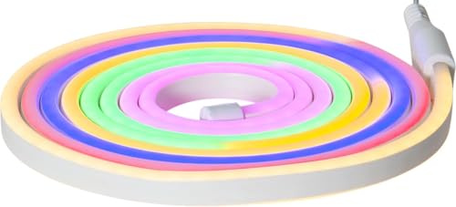 Eglo Tira LED Flatneonled, Iluminación exterior Stripe, Banda luminosa, Plástico multicolor, IP44