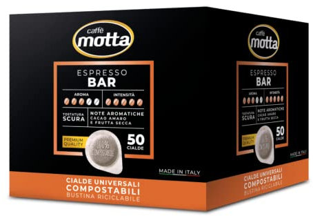 CAFFE' MOTTA Cialde ESE 44 mm nuova miscela Espresso Bar - 50/100/200 Cialde Compostabili (50)