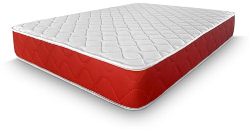 amuéblate Online - Colchón Viscoelástico Visco Red Reversible, Firmeza-Dureza Media-Alta, Grosor 20cm, Antiácaros, Antibacerias e Hipoalergénico, 90x190