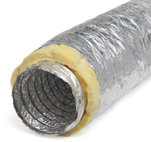 IZOFLEX Aluminium isolierter flexibler Lüftungskanal 165 mm x 10 mb - Abluftschlauch Luefterschlauch Flexibel Aluminium Flexrohr lüftungsschlauch luftröhre Aluflexschlauch