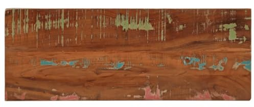 vidaXL Tischplatte, Holzplatte Rechteckig, Massivholzplatte für Tisch Esstisch Couchtisch, Ersatztischplatte, 90x30x3,8cm Altholz Massiv