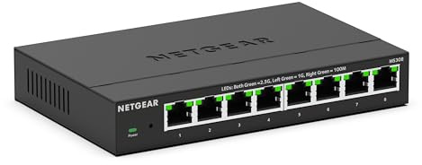 NETGEAR 8-Port Multi-Gigabit Ethernet Unmanaged Network Switch (MS308) - with 5 x 1G/2.5G, Desktop or Wall Mount, and Limited Lifetime Protection