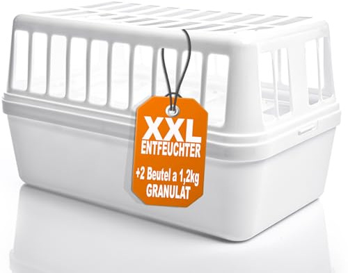 BigDean 4 Luftentfeuchter + 8x 1,2kg Luftentfeuchtergranulat Nachfüllpack