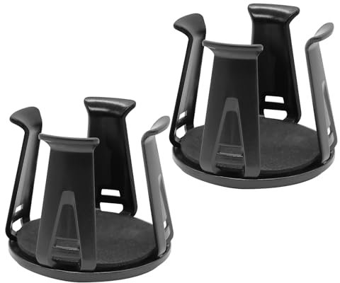Piuluvor® Getränkehalter Auto, 2 Stück Auto Getränkehalter Universeller Becherhalter Auto Selbstklebender Auto Becherhalter für Kaffeebecher und Getränkedose (Schwarz)