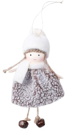 Biniveil Ángeles de Adorno de Peluche - Muñeco Angel Adorno Navidad Árbol Felpa | Colgante Navideño para Decoración de Interior y Celebración Familiar