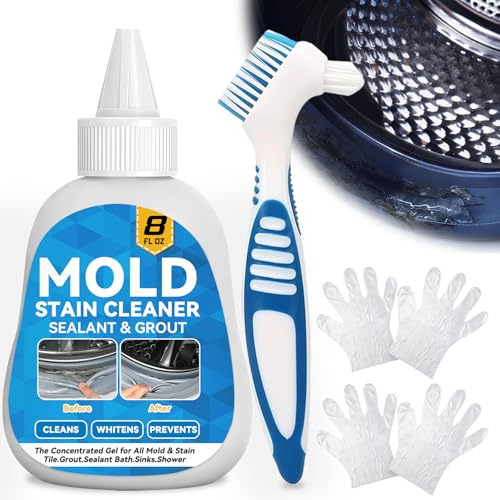 Mould Remover Gel, Powerful Mould Magic for Front Loader Washing Machine Seal, Bathroom Grout, Shower, Rubber Gasket, Silicone and Caulk, Washing Machine Cleaner Mould Solution