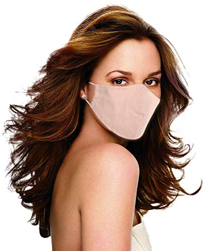 WedDecor 1 máscara facial de tela lavable, reutilizable y ajustable, bolsillo para filtro de polvo, bolsillo para filtro, máscara facial de algodón de 3 capas, reutilizable, lavable a máquina, liso