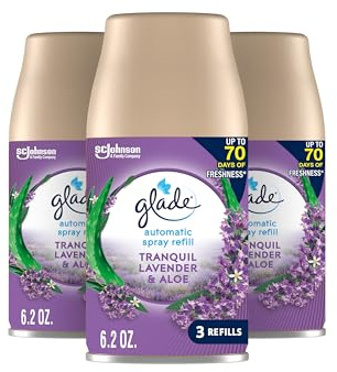 Glade Automatic Spray Air Freshener Refill, Lavender & Aloe, 3 Count