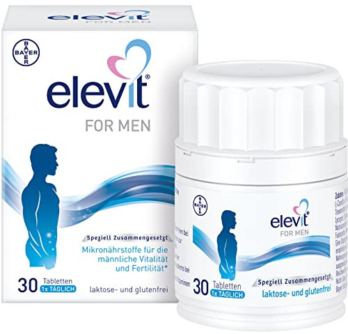 Elevit FOR MEN - zur Unterstützung der männlichen Vitalität und Fertilität - Mikronährstoffkomplex zur oralen Einnahme bei Kinderwunsch - 1 x 30 Tabletten