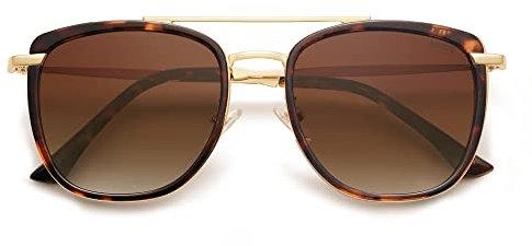 SOJOS Retro Polarisierte Sonnenbrille für Damen Herren, Vintage Quadrat Frauen Sonnenbrille Schattierungen UV400 SJ2180