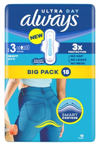 Always Ultra Day Sanitary Pads With Wings Size 3 18pp