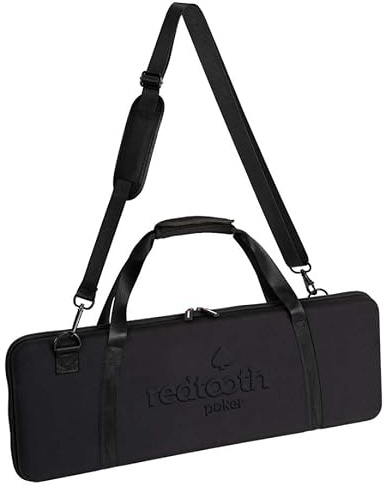 Redtooth Poker Empty Black Poker Chip Case | Holds up to 500 Pieces | Includes Padded Strap and Zip Closure