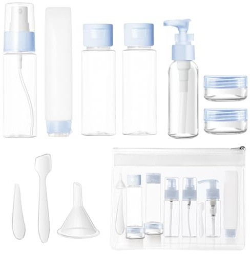 YIZWINS Kit Voyage Avion 30/50ml Flacon Rechargeable Spray Produit Toilette