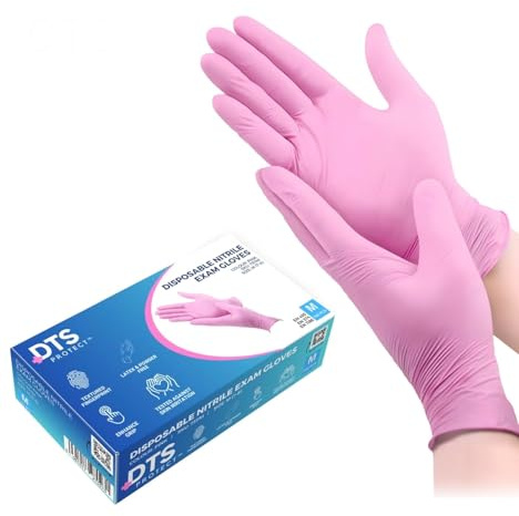 firmsafeT STRONG Premium Disposable Pink Nitrile Examination Gloves | Medical | Industrial| Hair, Beauty |Food | Janitorial |Powder Free|Latex Free| Size: Small (1 Box of 100)