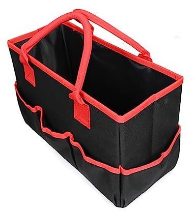 KITANDOVE Borsa Portautensili Multifunzione Nera Oxford Con Spazio Di Archiviazione Massimizzato Per Utensili Di Grandi Dimensioni E Piccoli Oggetti