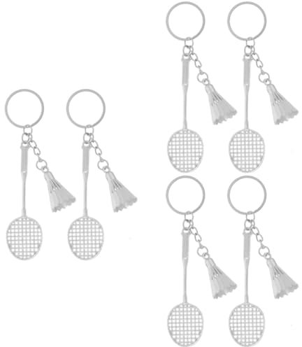Sosoport 3 Juegos Llavero Metalico Racket De Victor Badminton Pulsera Llavero Redes De Tenis Cable Accesorios Deporte Keyring Decoración De Mochila Colgantes De Llavero Silver 2 Piezas * 3