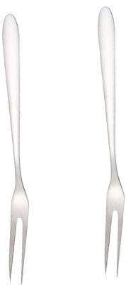 HOLIDYOYO 2 Pezzi Forchetta Da Frutta Mini Forchette Per Piccolo Forchetta Da Portata Raccolte Di Frutta Dessert Forks Forchetta Delicata Bianca Acciaio Inossidabile