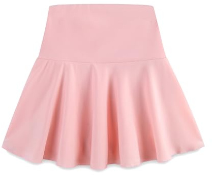 KIDDLETOWN Girls Skirt Tennis Skirt Golf Skorts Sports Pleated Skirts with Pockets Inner Shorts Girls High Waisted Stretch Flippy Skater Skirts Summer Fashion Outfit Clothing 17-18 Years Pink
