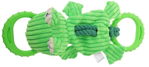 Toyvian Pet Pull Toys Frog Dog Toy for Dogs Bite-resistant Rope Puller Teeth Cleaning Chewing Fun