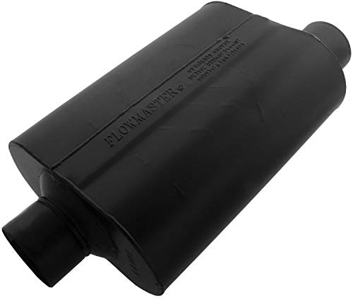 Flowmaster Super 40 Series Chambered Muffler - 3.0” Center In/Offset Out - Aggressive Sound - Aluminized Steel - Perfect for Muscle Cars, Lifted Trucks, Street Rods, and High-Torque Builds (953047)