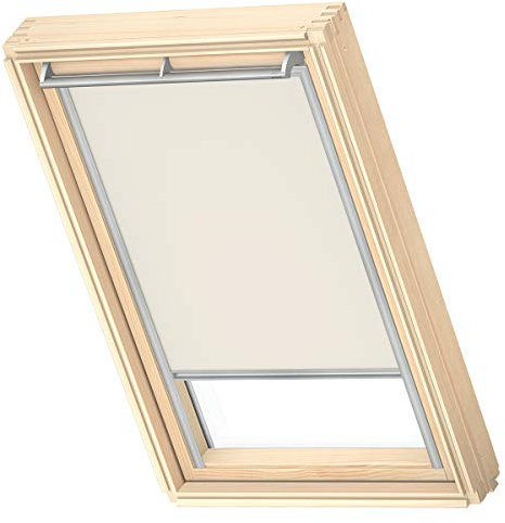 VELUX Original Roof Window Blackout Blind for SK06, Light Beige, with Grey Guide Rail